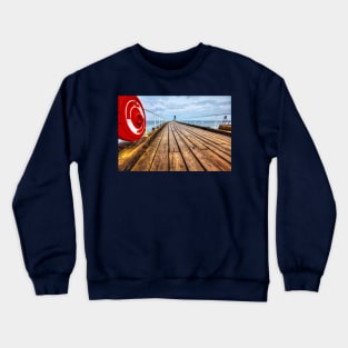 Whitby Pier, Yorkshire, UK Crewneck Sweatshirt